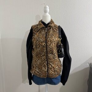 Cheetah print vest